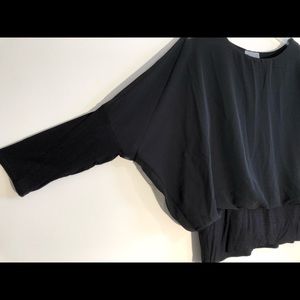 NWT Joseph A Chiffon overlay dolman top